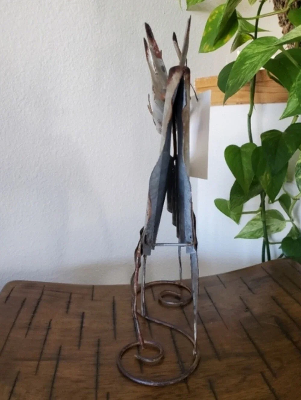 Distressed Metal Reindeer Rustic Corrugated Galvanized Tabletop Mantel Decor